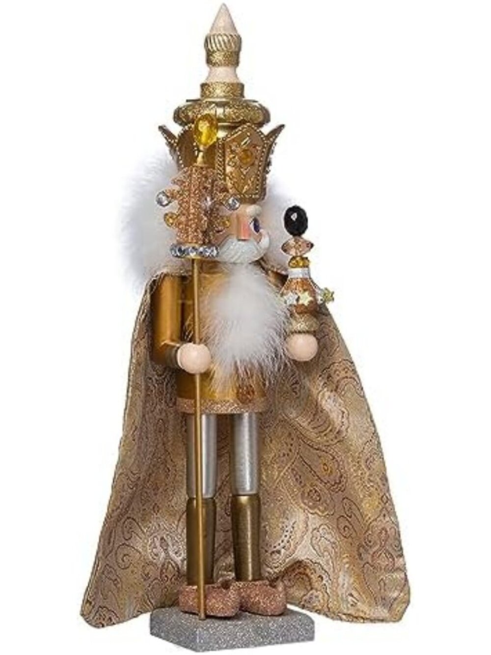 18-Inch Gold King Nutcracker - Elegant Holiday Decor for Festive Home Display - Picture 4 of 7